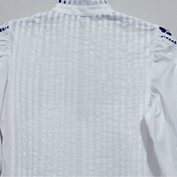 Madewell NWT Pintucked Eyelet Mini Dress White Size XXS - Picture 13 of 15